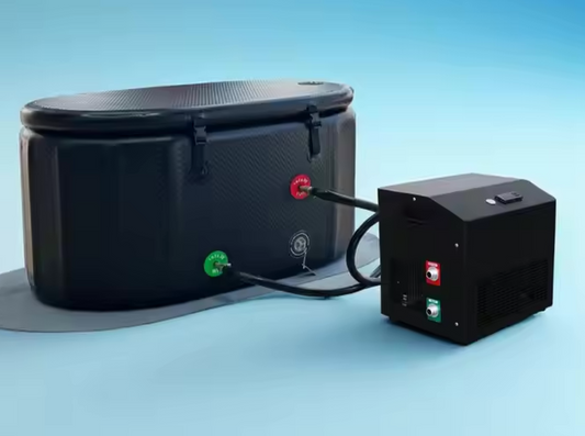 Portable Cold Plunge with 1/2 HP Chiller and Inflatable tub combo
