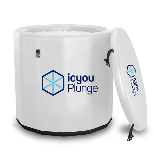 Classic Cold Plunge Setup with Chiller and Inflatable Tub